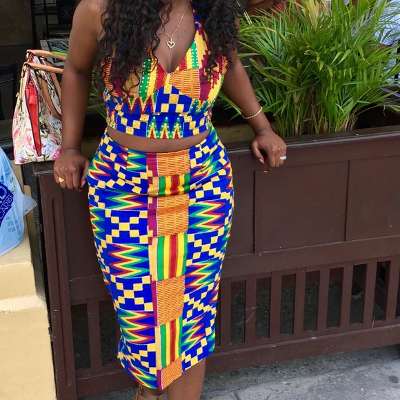 🇬🇭Kente Halter (TOP ONLY) 🇬🇭 - Picture 5 of 8